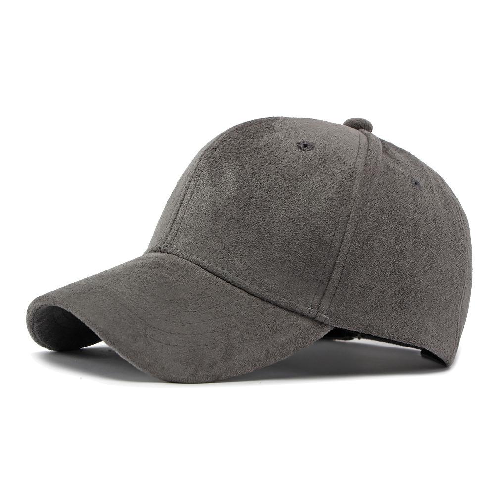 Unisex Suede Baseball Cap Adjustable Solid Color Sun Hat for Men Women Outdoor Sports