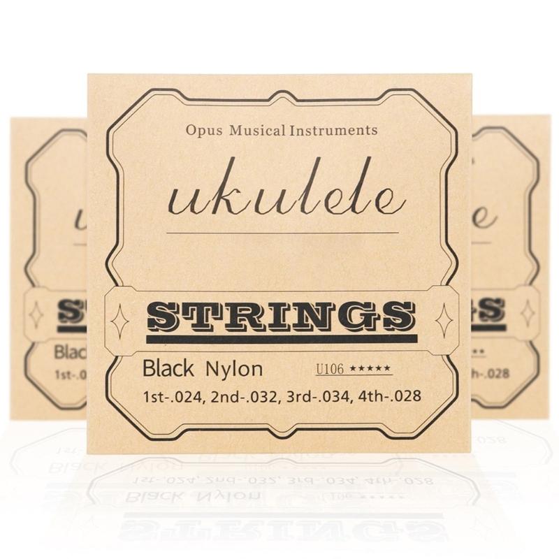 Nylon Ukulele Strings Tuning Replacement 4 Pack 4 Strings for Musical Instruments Easy for Beginners Easy on Fingertips