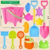 Kids' Beach Toy Set: Sand Shovel, Bucket, Digging Tools & Hourglass