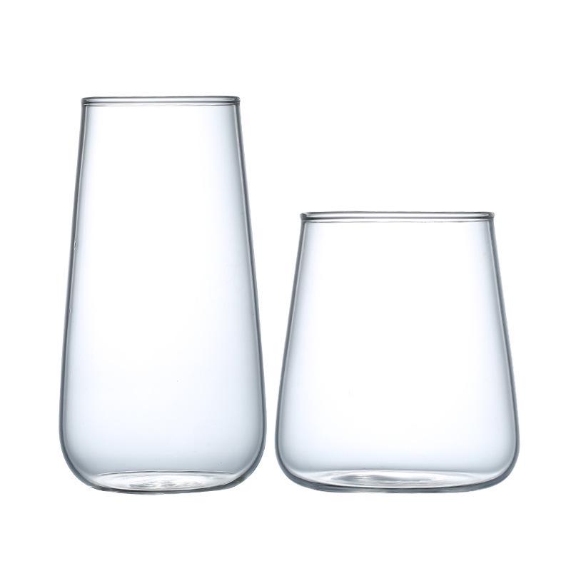 Transparant Noordse Minimalistische Glazen Kop met Grote Buik voor Sap, Drank of Bier