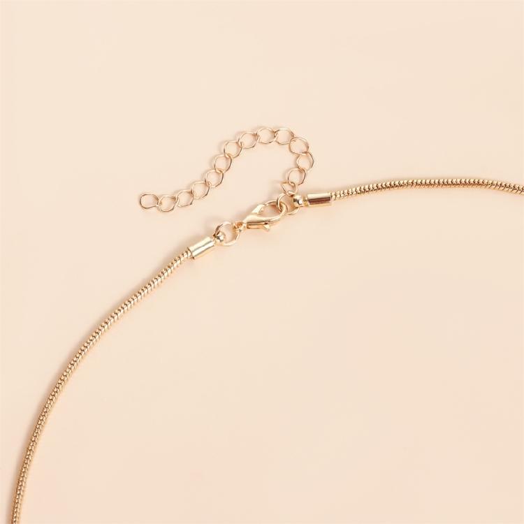 Stylish Edgy Asymmetrical Alloy Necklace With Textured Surfaces Detail Modern Accessory For Casual Wear