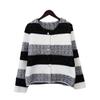 Milk soft waxy imitation mink velvet knitted cardigan women's autumn and winter new loose rainbow striped sweater jacket