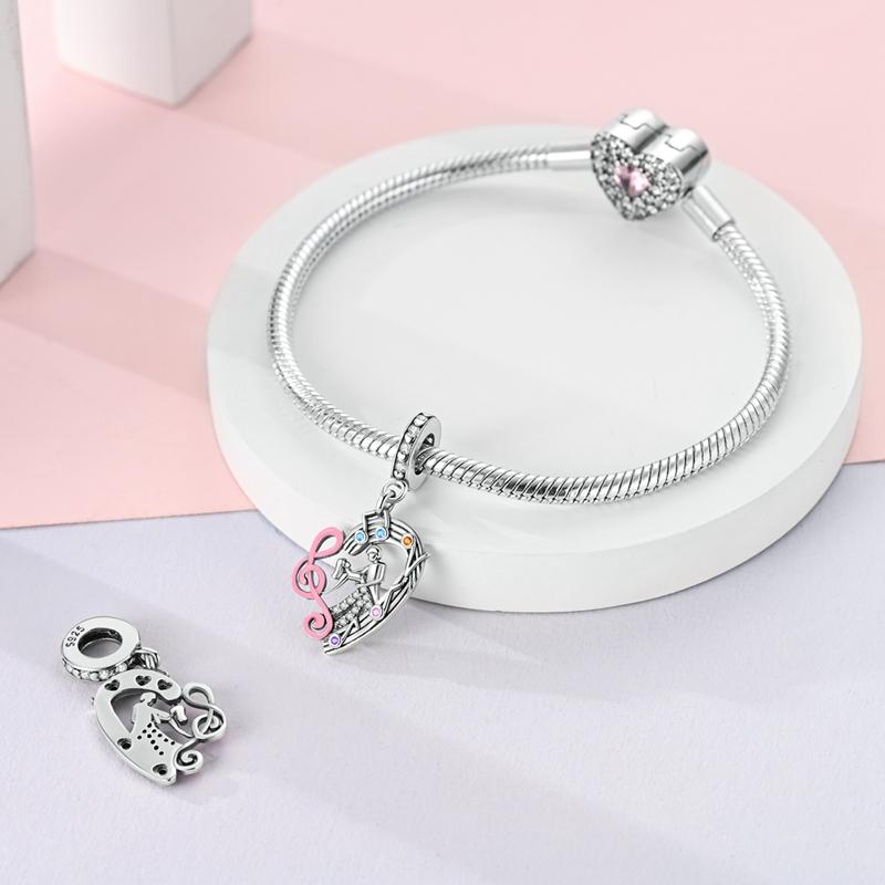 Authentic Charm Bead Charms Copper Romantic Dance Couple Pendants Compatible With Charm Bead Charms Plata Bracelets Ideal For Women Women Jewellery Ma