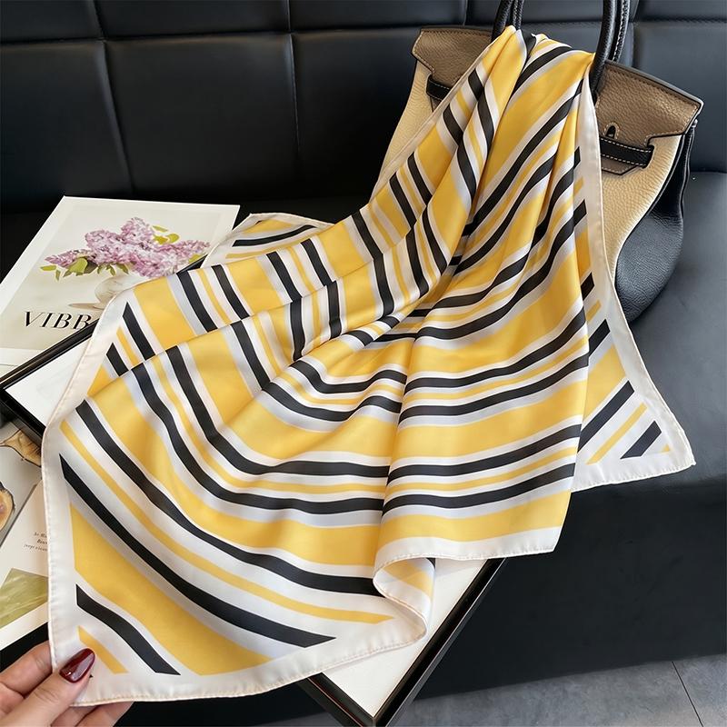 Fashion Scarf Headscarf Turban Hijab Female Luxury Print Shawl Bandana Neckerchief Headband Windproof Handkerchief Square Wraps
