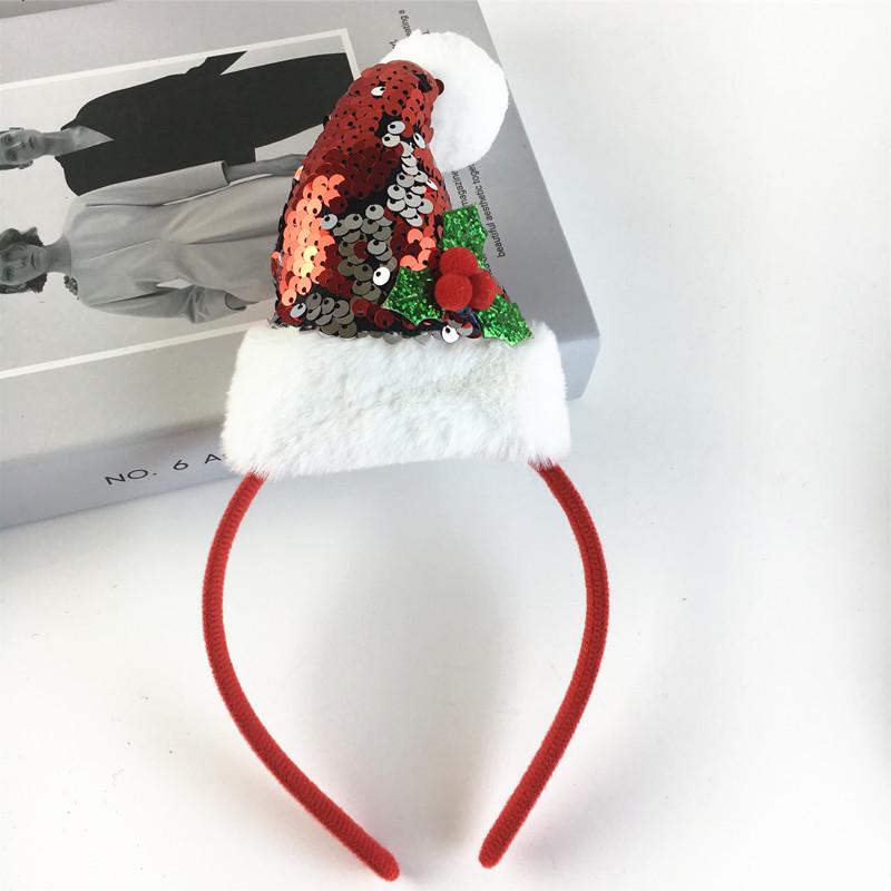 

Festive Sequined Christmas Hat Headband Hair Accessory