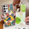 INS Watercolor Floral Case For Samsung S26 S25 Ultra S24 FE S23 Plus S22 S21 A15 A16 A17 A35 A36 A37 A54 A55 A56 A57 5G Plating Lens Soft Cover