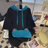 Women's Plus Size Korean Style Casual Loose Short Sleeve Hooded T-Shirt - Summer Design