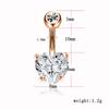 Fashion Heart Shape Sexy Belly Button Rings Belly Piercing Zircon Body Jewelry Navel Piercing Rings