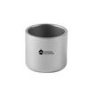 Pure Titanium Double Wall Insulated Travel Mug Coffee Tea Wine Camping Lightweight Portable Cup 75ml