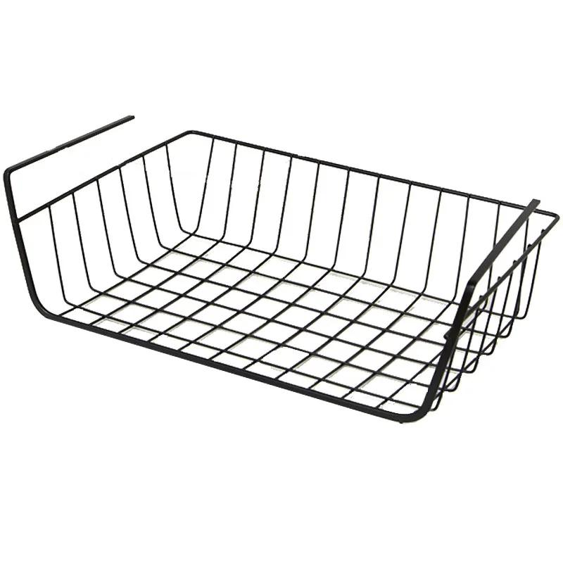 

Органайзер для шкафа, подвесная корзина под столешницей, регулируемая экономия места, полка для хранения на кухне, в ванной комнате, многоцелевые полки