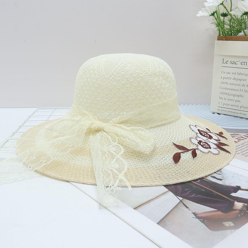 Straw Straw Hat Women's Big Eaves Beach Hat Summer Shading Sun Hat Outdoor Travel Seaside Spring and Autumn Versatile