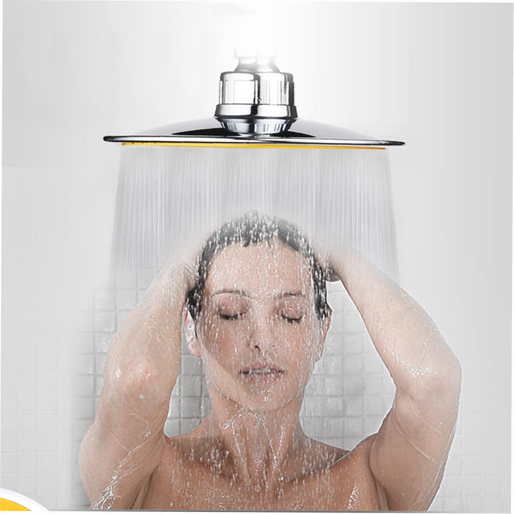 High Pressure Shower Head 6 Inch Rain Handheld Showerhead G1 2 360 Degrees Rotatable Adjustable Bathroom Rain Shower