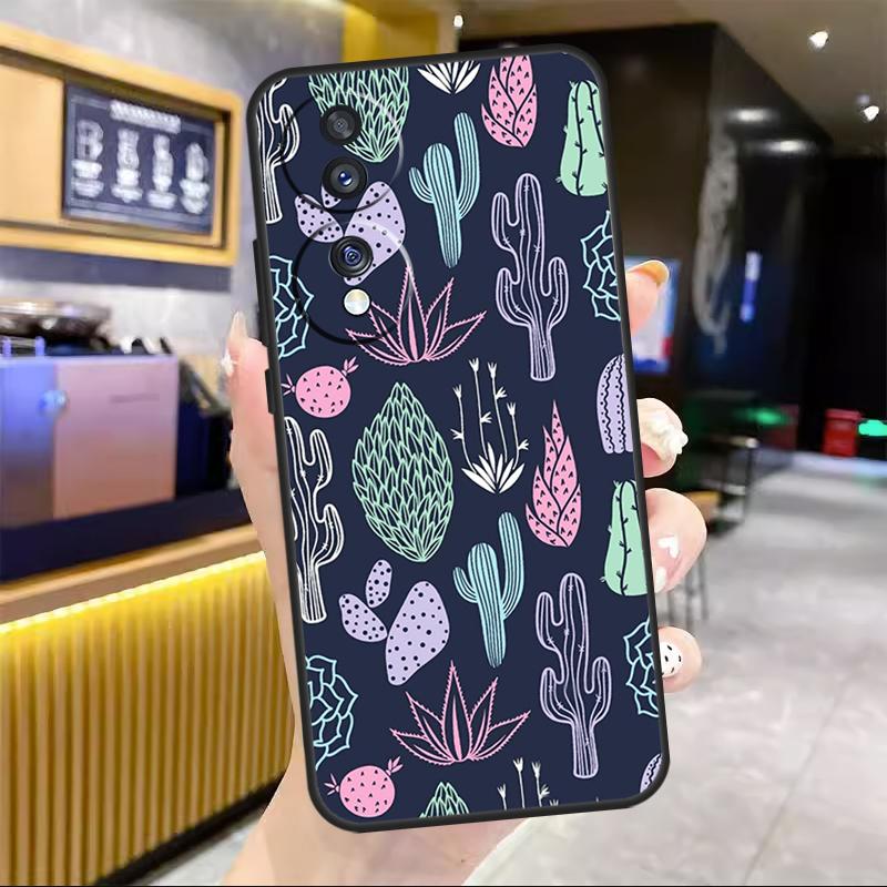 Cactus Pattern For Honor Magic 8 7 6 5 Lite Case For Honor 200 400 Pro 50 70 90 X8c X8b X9a X9b X9c Win RT