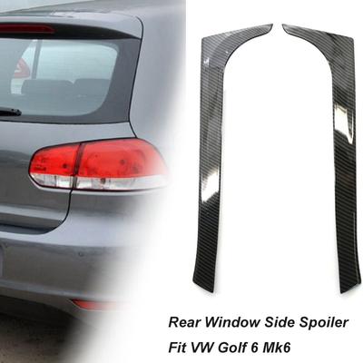 1 Pair Glossy Black ABS Rear Window Side Trunk Spoiler Canards Splitter Left & Right Side Fit For VW Golf 6 MK6 2008 2009 - 2012