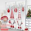 2D Flat Printing 2pcs Merry Christmas Trendy Curtains Christmas Gnomes Winter Snow_b Digital Printed Polyester Drapes Birthday