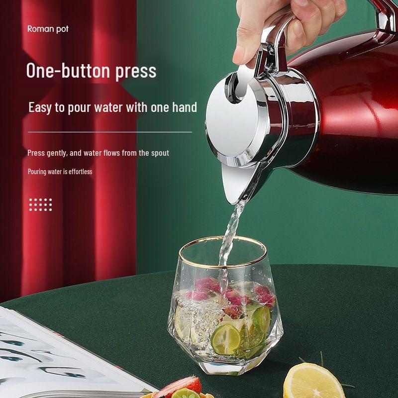 Leak-Proof Stainless Steel Thermos Kettle - Large Capacity for Home, Restaurant, Hotel, or Tea House