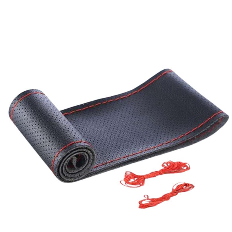 Car Steering Wheel Cover Needles And Braid Thread Car Covers Suite 6 Color DIY Texture Soft Auto Accessories