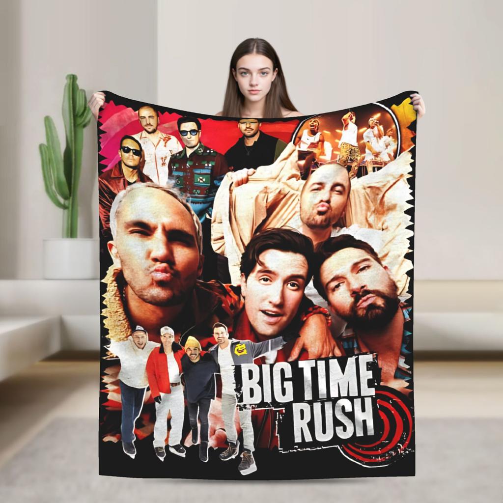 Big Time Rush Country Music Tour 2025 Flannel Blanket Winter Super Soft Throw Blanket for Living Room Bedspread Sofa Bed Cover