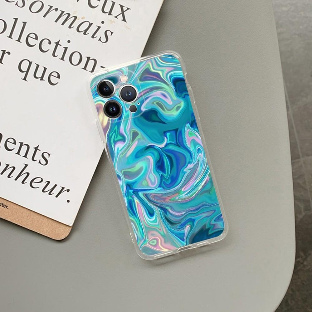 Holographic Pattern Phone Case For iPhone 15 14 13 12 11 Pro Max XS X XR SE 2020 6 7 8 Plus Mini Protective Shell