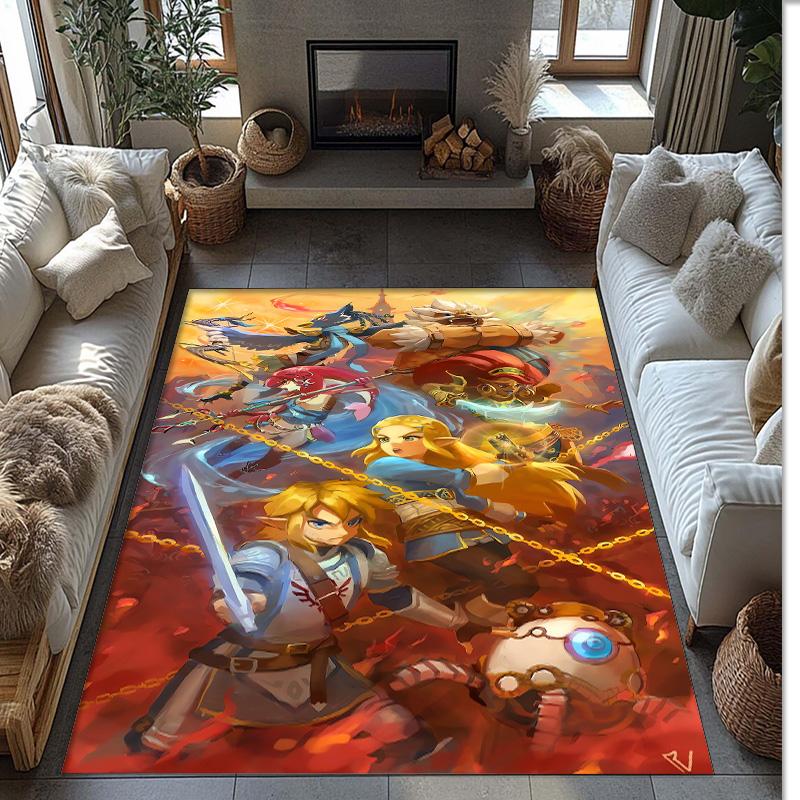 Zelda Crystal Velvet Rug, Soft Anti‑Slip Crystal Velvet Carpet for Living Room Bedroom Home Decor