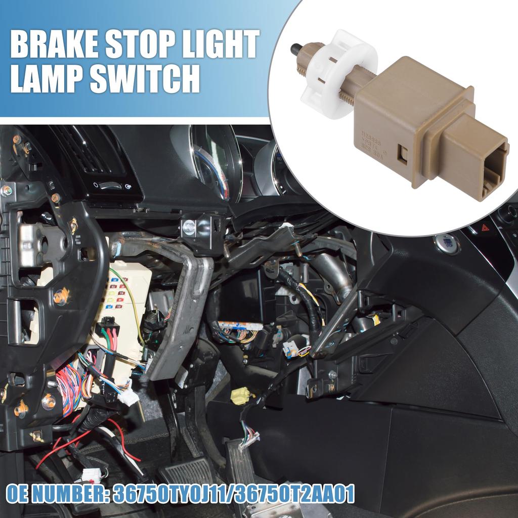 A ABSOPRO Brake Stop Lamp Switch No.36750TY0J11 36750T2AA01 Hon da Compatible with A ccord 2013-2017 Plastic Brown