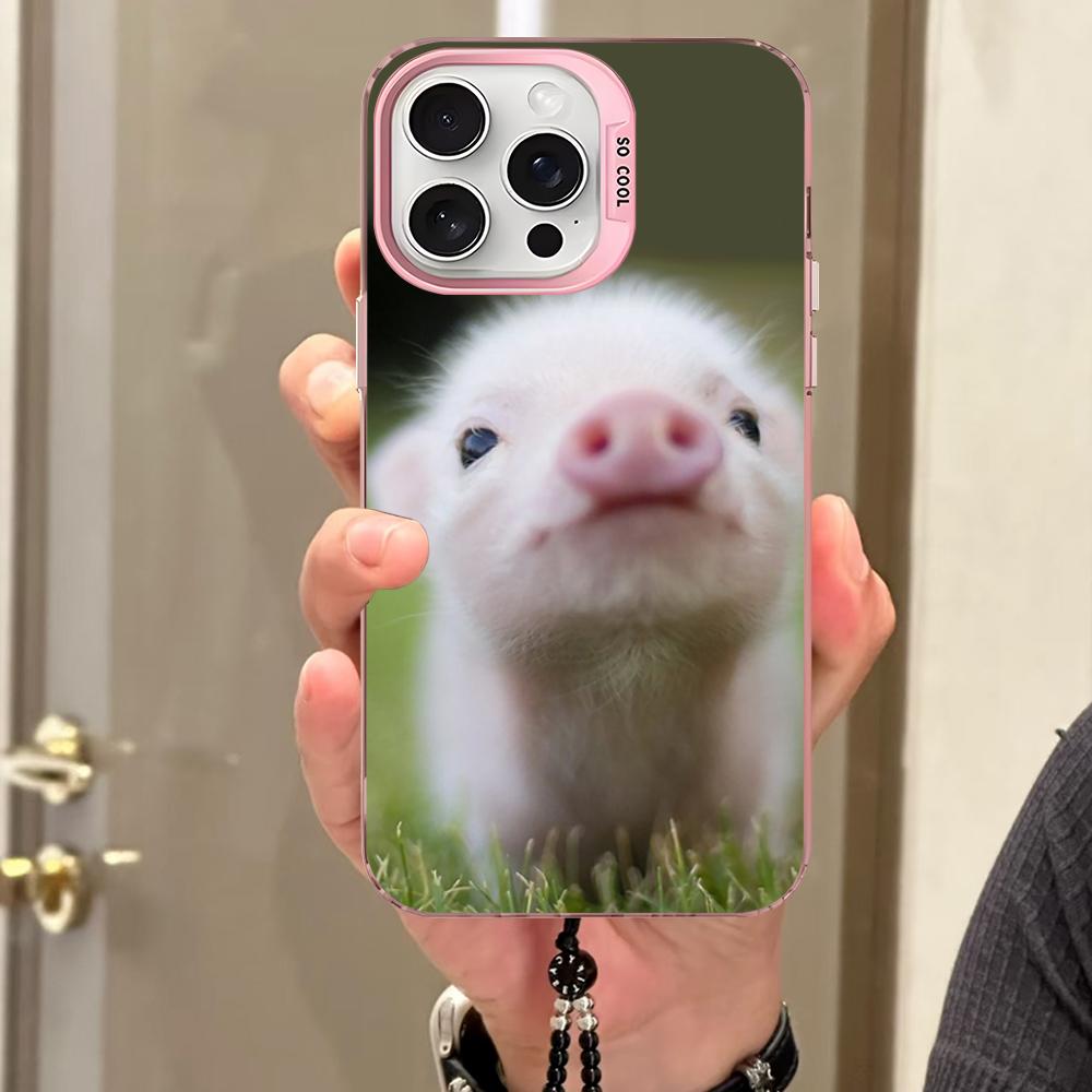

Милий маленький рожевий свинка Чохол для телефону Для iPhone 16 15 14 13 12 11 Pro Max X XR XSMAX Матовий Ударостійкий Задній чохол iPhone 16 pro