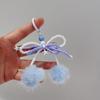 Bowknot Plush Ball Charm Pendant Chain Y2K Phone Straps Pocket Keychain Strap