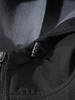European Color Block Casual Letter Fleece Hooded Sweatshirt Jacket