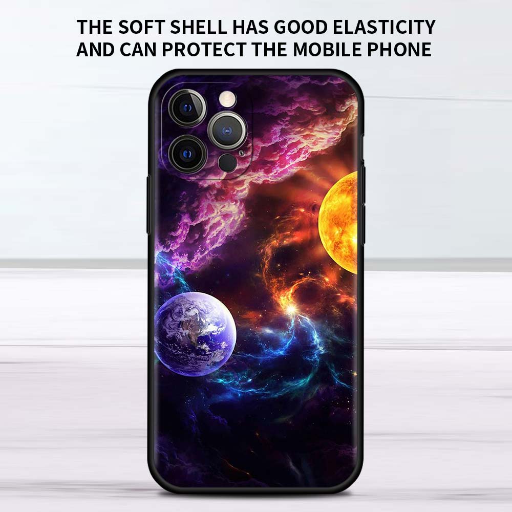 Чехол «Планеты Космос Венера Солнце Марс» для Apple iPhone 11 13 12 Pro 7 XR X XS Max 8 6 6S Plus 5 14 SE 2020 13Pro черный чехол для телефона iPhone 13