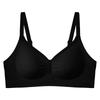 Gathering Bra Women's Soft Support Bra Seamless Bra Fixed Cup Underwear Push Up Bra