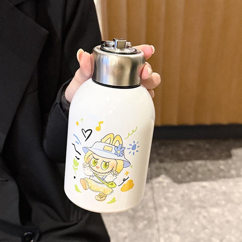 Little Fatty Ding Thermos Cup Cartoon Portable Big Belly Cup Outdoor Portable Accompanying Direct Drinking Cup