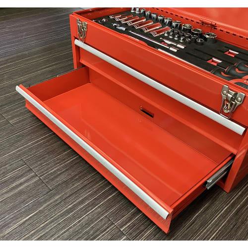 E-Value Maintenance Tool Set, 80 Tools + Tool Chest, Red EVA Matte Tray Specifications, Compatible with Various Maintenance Works, Motorcycles, Automo