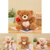 Adorable Teddy Bear Couple Plush Toy Soft Stuffed Animal Ideal Birthday Gift For Kids