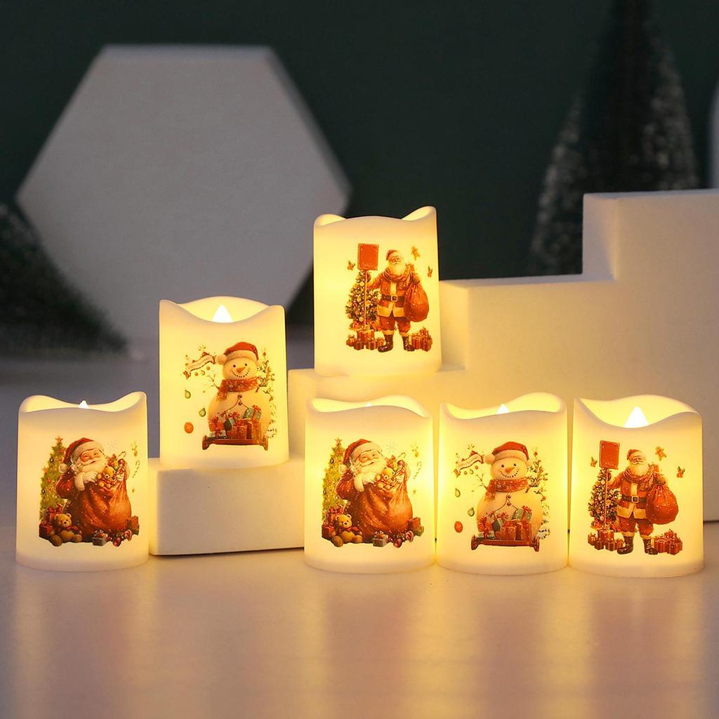 Christmas LED Candle Sets Christmas Decor Candle Light Creative ing Led Tea Light Battery Powered Christmas Desktop Ornament
