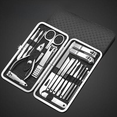 Nagelknipser-Set aus Edelstahl für die Hand- und Fußpflege, mit Schere und Rillenreiniger