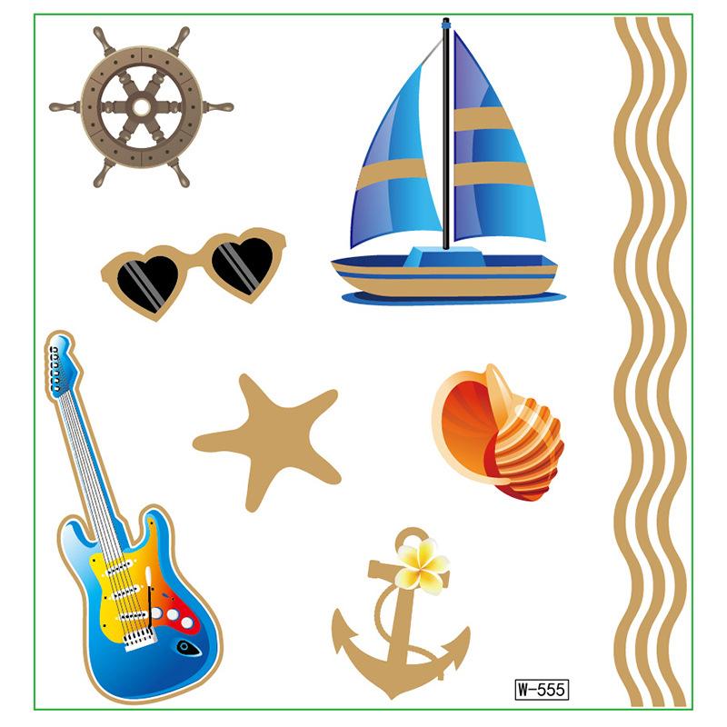 Campus Students Male And Female Tattoo Stickers Waterproof Tattoo Stickers Cartoon Butterfly Text Tattoos