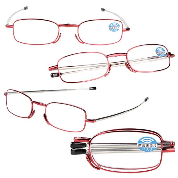 Reading Blue Light Senior 1000 Frequency Check PC Glasses oritatami [UniVison] Glasses, Compact, Cut, Glasses, Foldable, Yen, Stylish, Women's, Chart,