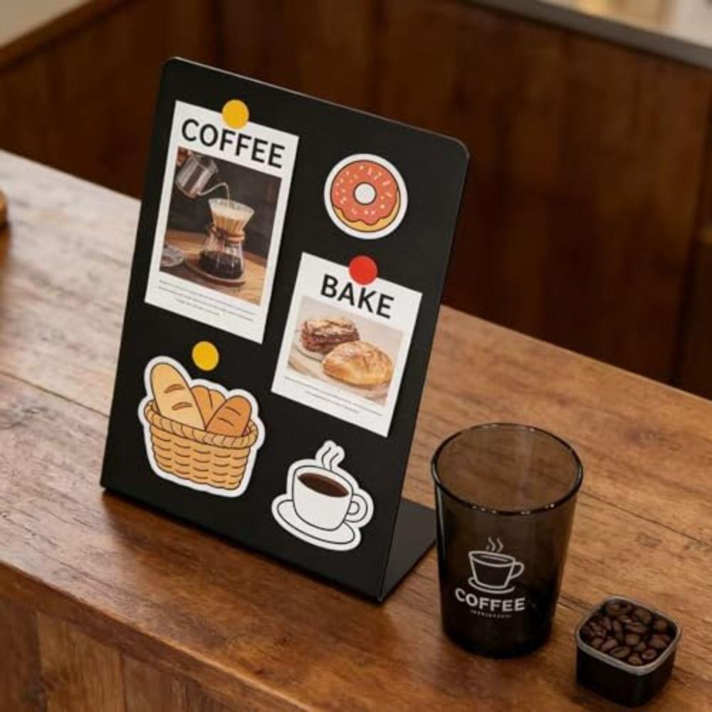 L-Shaped Magnetic Board Vertical Stand Desktop Board DIY Design Metal Memo Board Office