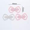 10Pcs 60*32mm Crystal Rhinestone Bowknot Appliques Scrapbooking DIY Stick On Patches Flatback Decor Embellishment Accessories
