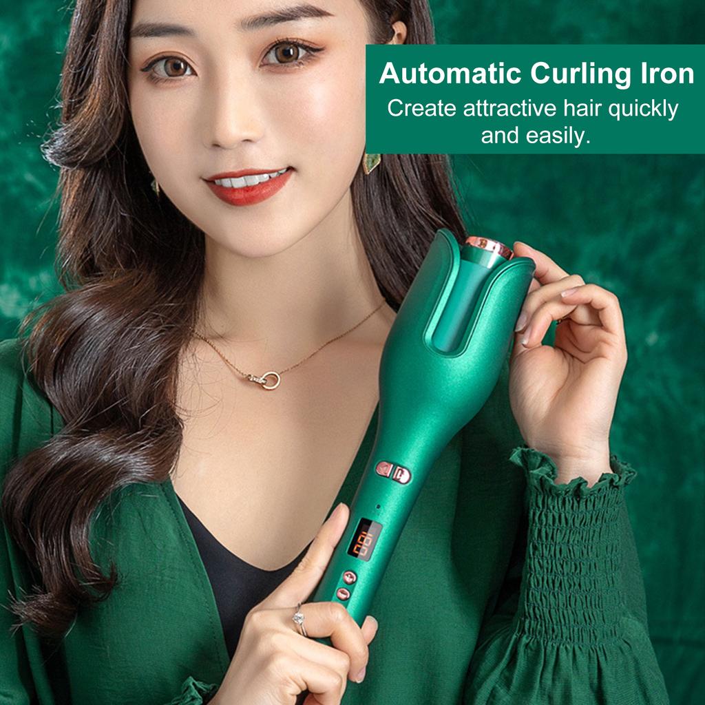 Auto Hair Curler Automatic Curling Iron Negtive Ion Hair Care with Rotate Left and Right Portable