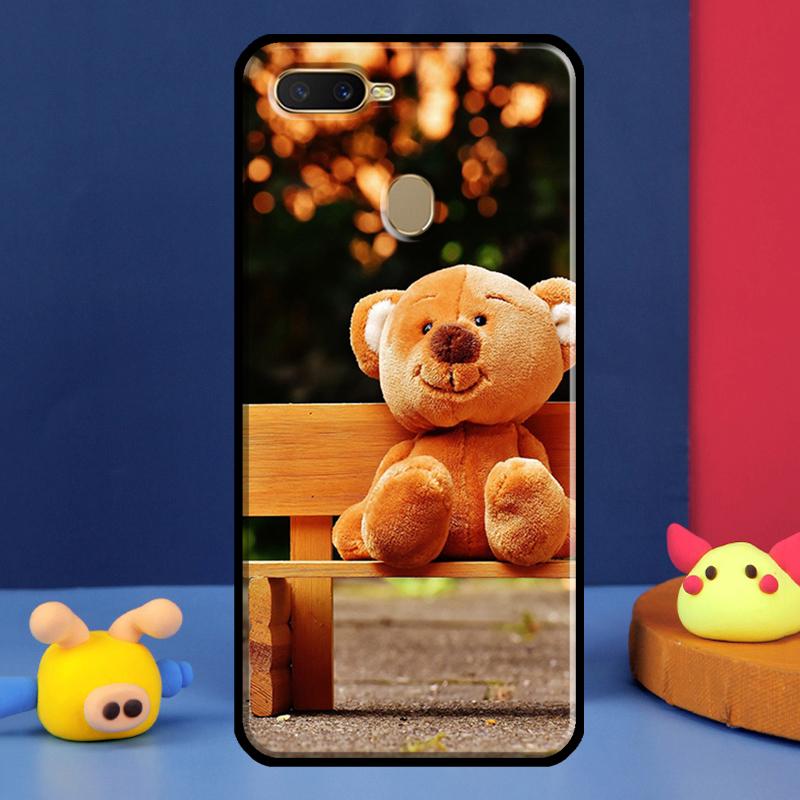 Cute Bear Case For Oppo A16 A76 A96 A58 A78 A98 A5 A9 A91 A15 A17 A77 A52 A72 A74 A94 A54S A57S Cover