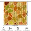 Herbstblätter Duschvorhang 3D-bedruckter Stoff Duschvorhang für Badezimmerdekoration In Grün Gelb Orange Braun Rot Blattmuster Größe
