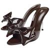 Zara Elegante High Heel Mode-Schiebesandalen Damen-Schuhwerk Karmesinrot 3315610624