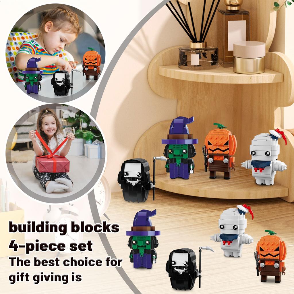 Halloween Figure Building Set,Assembly Toys Imitator Puzzle Series Assembly Toys Educational Assembly Toys , Home Decor Toy 530Pcs