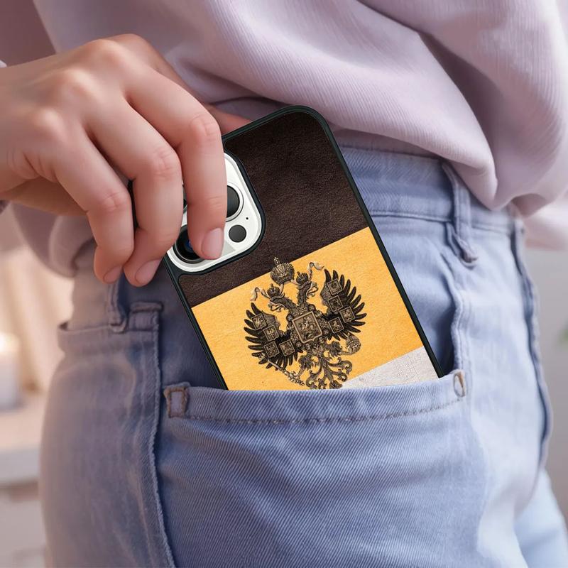 Russian Empire Coat of Arms Phone Case For iPhone 17 Air 15 16e 14 13 Pro Max Coque 12 11 Pro Max PLUS cover