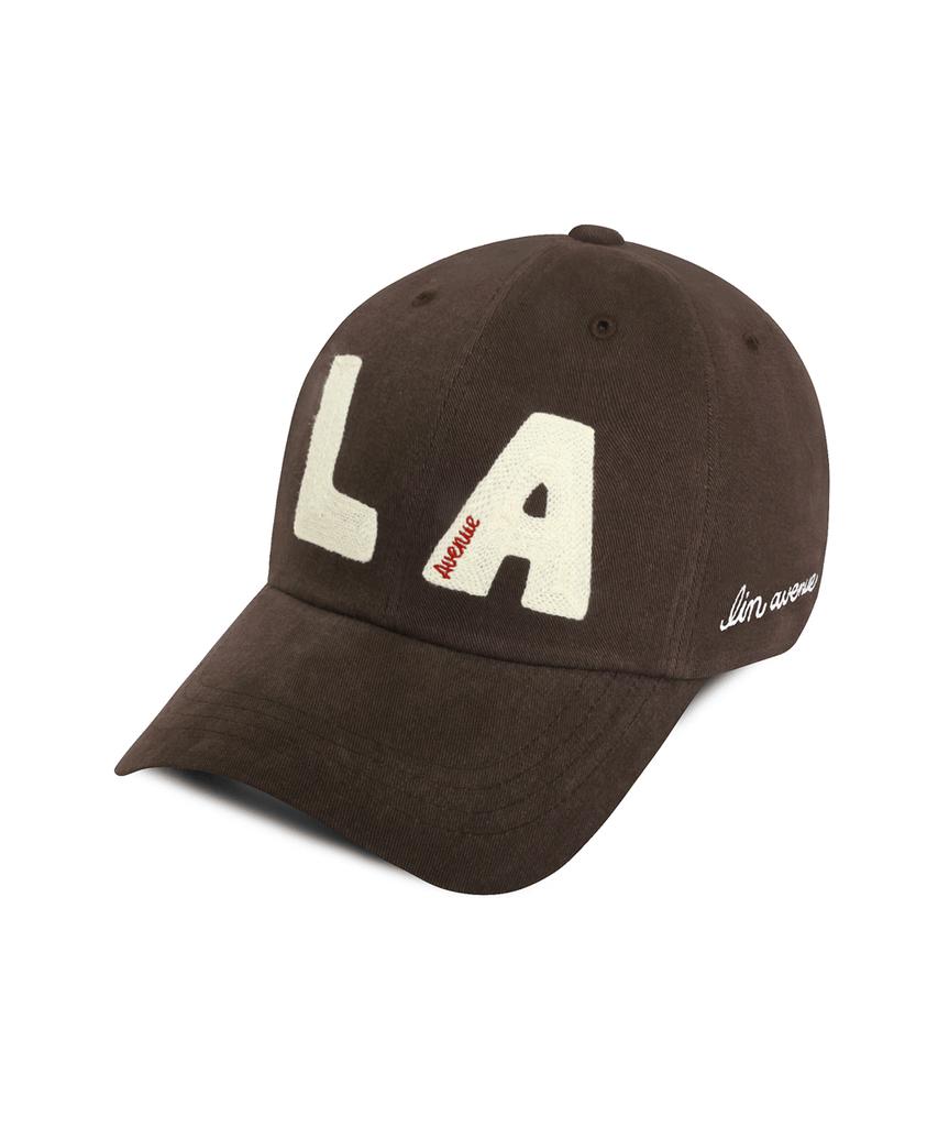 Linebinyu Block La Chain Stitch Ball Cap - Cocoa Brown