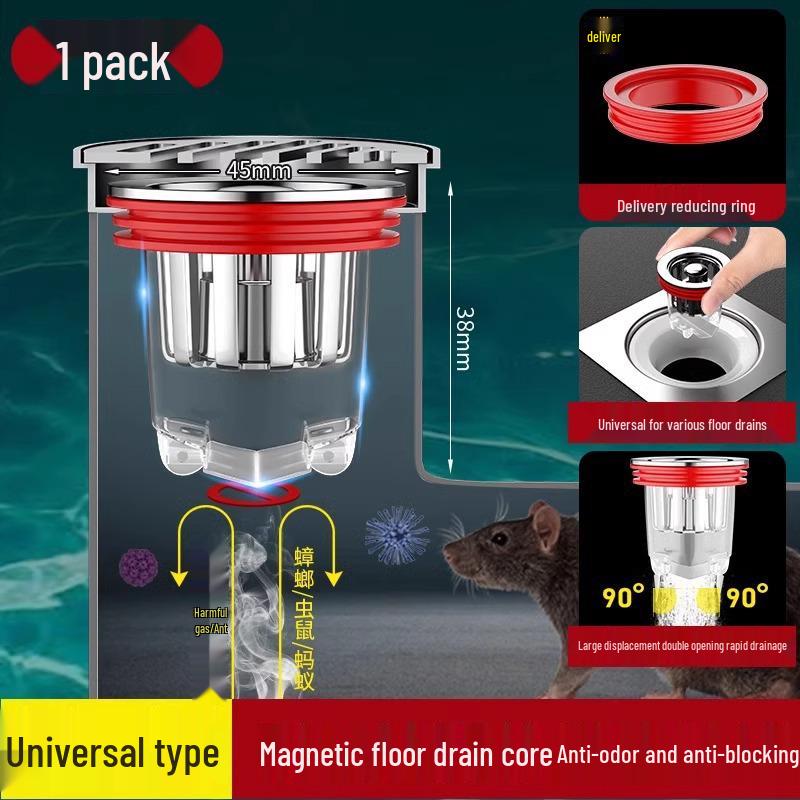 

Universal Bathroom Floor Drain Odor-Proof Mesh Cover and Sealing Filter