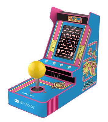Mój joystick zręcznościowy Arcade Oficjalnie licencjonowany Mini 2 Przenośna gra rozrywkowa dla dzieci i dorosłych Pani. Gracz Pac-Man Klasyczny, Konsola, Tryby,