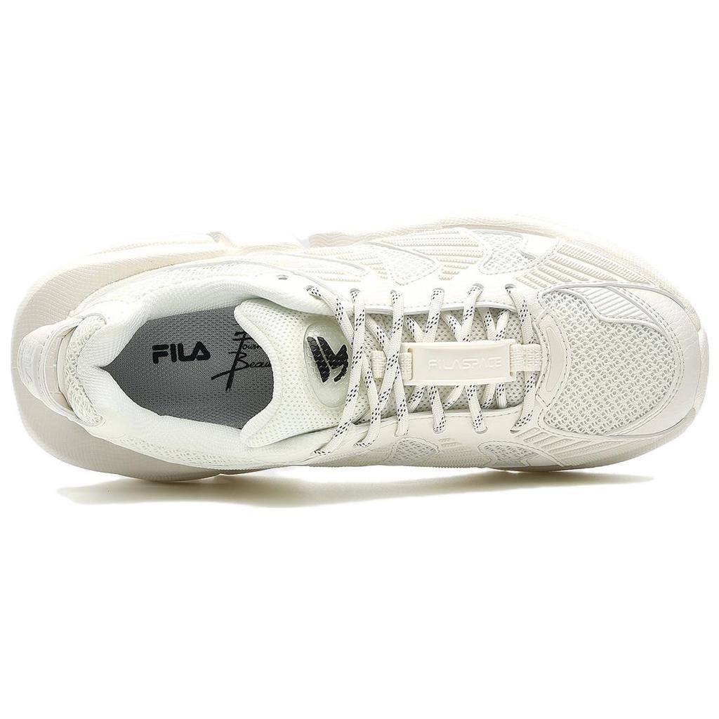 FILA Space Shoes Textile, Synthetic Leather, TPU Height Increasing Low top Chunky Sneakers Women's Snow F12W324103FWT