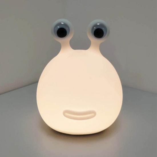 

Милая игрушка в подарок, мультяшная атмосферная лампа, подключите блок питания для зарядки активного слизняка, спящего силиконового ночника 3 белый